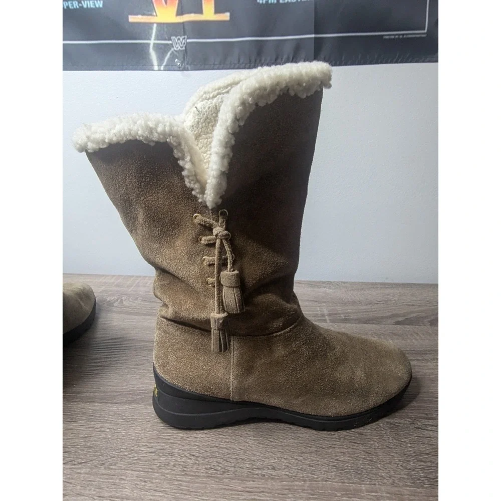 Lauren Ralph Lauren Tadina Suede Boots Shearling Lined Winter‎ Womens 9.5B